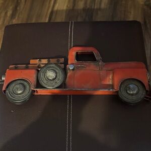 1940-50s Vintage Red Metal Truck Wall Decor
